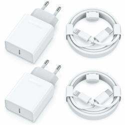 25W Schnellladegerät und Ladekabel für iPhone 14/14 Plus/14 Pro/14 Pro Max/13 12 11 SE, 4-Pack USB C Ladegerät 2M Schnellladekabel Stecker Netzteil Power Adapter Ladestecker Netzstecker Weiß