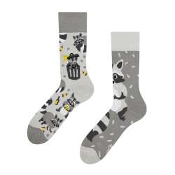 Dedoles Socken Unisex Damen Herren & Kinder Baumwolle viele lustige Designs Fussball Fahrrad Pferde Pflanzen Feuerwehr Geschenk links rechts verschieden 39-42 Waschbär