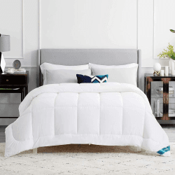 BEDSURE Bettdecke 240x220 Winter Warm - Winterbettdecke 240 x 220 450GSM Füllung, Öko Tex, Steppdecke für Allergiker Weiß Weiß 240x220 cm
