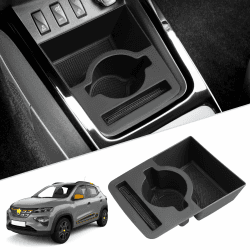 SKTU Mittelarmlehne Organizer kompatibel mit Dacia Spring Electric EV 2021-2024 Multifunktions-Aufbewahrungsbox für Mittelkonsole Armlehne mit Becherhalter