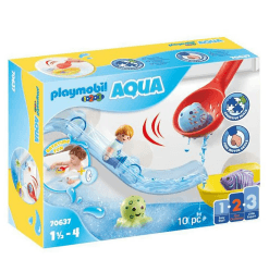 PLAYMOBIL 1.2.3 Aqua 70637 Fangspaß mit Meerestierchen, Badewannenspielzeug für Kleinkinder, Mit schwimmfähigen Fischen, Erstes Spielzeug für Kinder ab 1,5 bis 4 Jahre Einzeln