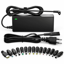 SUNYDEAL 90W Universal Netzteil Laptop Ladekabel Ladegerät für HP Lenovo ASUS Acer Dell Samsung Medion Toshiba Sony Fujitsu MSI PC Charger 18.5V 19V 19.5V 20V 4.74A Max AC Adapter mit 15 Steckers