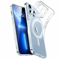 ESR für iPhone 13 Pro Max Hülle, klares Silikon Case mit MagSafe, stoßfeste dünne Abdeckung, vergilbungsbeständige dünne transparente TPU-Handyhülle, Zero Serie, Klar iPhone 13 Pro Max Klar + Magsafe
