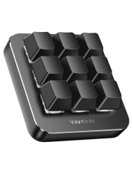 VAYDEER Makro-Tastatur - Einhändige, programmierbare, mechanische Mini-Tastatur mit 9 programmierbaren Tasten & mehreren programmierbaren Schichten. Kompatibel mit Mac OS, Windows & Vista. 9 Tasten