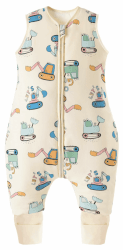 Chilsuessy Baby Schlafsack mit Beinen 2.5 Tog Winter Schlafsack Unisex Ganzjahres Schlafsack mit Füßen Babyschlafsack Schlafsack Kinder, Cartoon Bagger, 80cm/Baby Höhe 85-95cm 80cm/Baby Höhe 85-95cm Cartoon Bagger