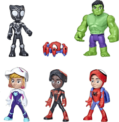 Marvel Spidey and His Amazing Friends Maskierte Helden Multipack, 10 cm große Action-Figuren, für Kinder ab 3 Jahren[Exklusiv bei Amazon], Schwarz