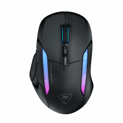 Turtle Beach Kone II Air – Kabellose, ergonomische RGB-Gaming-Maus, 350-Stunden-Akku, optischer 26K DPI Sensor, 21 programmierbare Funktionen, 4D-Free-Spin-Scroll-Rad, Schwarz Schwarz Wireless