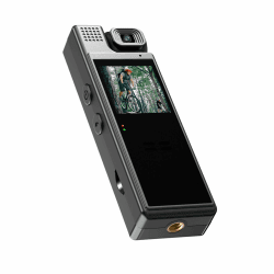 Andoer Mini Körperkamera, 4K Body Cam mit 180° Objektiv, WiFi-Videokamera mit mit 1,3-Zoll-TFT-Bildschirm, Nachtsicht-Bewegungserkennung für tägliche Aufzeichnung/Service/Lieferung/Konferenz