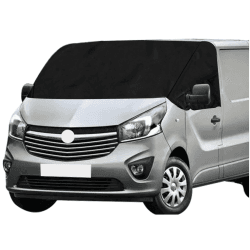 CICMOD Scheibenabdeckung Vivaro Trafic 2001-2014 Transporter Frontscheiben Set Anti Frost Ice Staub Fensterfront Abdeckung Sonnenschutz für Wohnmobil Vans Auto 600D for Vivaro Traffic