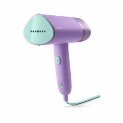 Philips 3000-Serie Tragbarer Dampfglätter - 1000 W, Dampfleistung 20 g/min, 100ml Wassertank, Kein Bügelbrett erforderlich, Inklusive Aufbewahrungstasche, 630g geringes Gewicht, Lila (STH3010/30) lila, inkl. Tasche