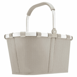 reisenthel carrybag herringbone sand – Stabiler Einkaufskorb mit viel Stauraum und praktischer Innentasche – Elegantes und wasserabweisendes Design Herringbone Sand Single