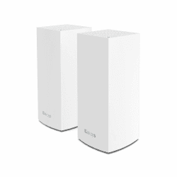 Linksys Velop MX8400 Tri-Band Mesh-WiFi 6-System (AX4200) WLAN-Router mit bis zu 525 m² Funkabdeckung, 3,5-mal schneller, für mehr als 80 Geräte – 2er-Pack, Weiß AX4200 | Tri-Band 2 Pack | 2-3 Bedrooms