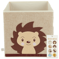 Bieco Spielzeugkiste Igel Piksi - Kiste für Spielzeug - Kisten Kallax Regal Kisten Aufbewahrung - Aufbewahrungsbox Spielzeug Regal Kinderzimmer - Box für Spielzeug Kisten für Regal Boxen 33x33