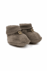 Mikk-line Woll Hausschuhe Kinder | OEKO-TEX 100 | Krabbelschuhe Baby in Wool Für Mädchen und Jungen | Woll-Babysocken 95% Wolle - 100% mulesingfrei | Lauflernschuhe Baby | Babyschuhe 0-6 Monate 74/80 Menlange Denver