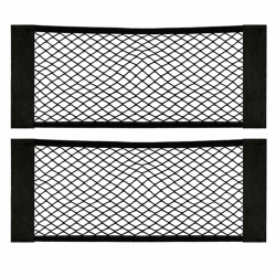 Einesin Kofferraum Netztasche 2 Stück Auto Gepäcknetz, 60 x 25cm, Universal Kofferraumnetz Schutznetz Elastisch Kofferraum Aufbewahrung Netz Mit Klettverschluss für Auto/SUV 60x25cm