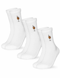 Occulto Damen & Herren Motiv Tennissocken 3er Pack (Modell: Robin), Statement Tennis Socken 39-42 Sprizz