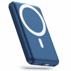 YAGOPAL MagSafe PowerBank 10000mAh Wireless Magnetische Power Bank 22.5W PD Schnelles Laden mit LED-Display und USB-C Ladekabel Akkupack für iPhone 16/15/14/13/12/Mini/Pro/Pro Max Navy