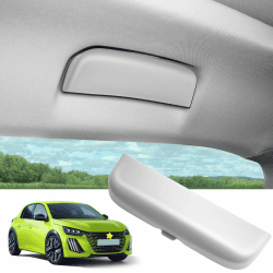 SKTU Auto Brillenetui für Peugeot 208 2008 308 3008 5008 Sonnenbrillenhalter Brillen Aufbewahrungsbox ABS-Material Weiß XL Version-Weiß