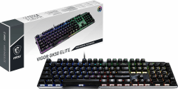 MSI Vigor GK50 Elite Box White Mechanische Gaming-Tastatur (DE-Layout) QWERTZ - Kailh Box White Switches, ergonomische Keycaps, Metall-Finish, rutschfeste Game Base, RGB pro Taste, USB 2.0 - Full-Size Vigor GK50 Elite BW DE
