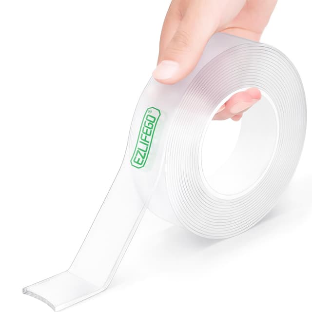 EZlifego Doppelseitiges Klebeband Extra Stark, Transparent Nano Tape, Abnehmbar Wänden Klebestreifen, Klebriges Posterband zur Dekoration, Poster Strips Klebepads, Double Sided Tape - 3 meter 300 x 3.0 CM