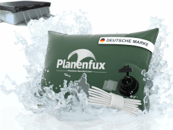 Planenfux® Poolkissen Winter 200 x 240 cm (für 200-300 x 200-300 cm Pools) | XXL Pool Luftkissen Winter 200x240 cm rechteckig | Wasserkissen mit Sicherheitsventil Winterfest | Pool Abdeckpolster 200x240 cm Grün