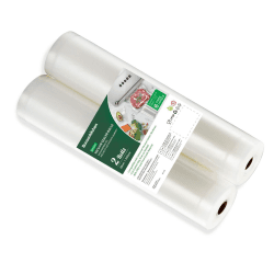 Bonsenkitchen Vakuumrollen 2 Rollen 20x600cm Vakuumierfolie - Profi Vakuumbeutel für Vakuumierer & Lebensmittel Vakuumiergerät, Kochfest und Sous Vide Gefrierbeutel, BPA-frei, VB3206