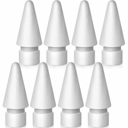 8 Stück Spitzen für Apple Pencil Spitze, Hochempfindliche Ersatzspitzen Spitzen für Apple Pencil 2. Generation/ 1. Generation/USB C 8 Stück Weiß