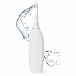 HappyPo Po Dusche - Bidet Handbrause tragbare Intimdusche, Hygienische Reinigung für Reisen und Zuhause, Ersetzt Feuchttücher und Dusch-WC, sanft und Effektiv, Kompakt - 28x5x6 cm, Weiß