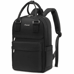 LOVEVOOK Schulrucksack Teenager Mädchen, Rucksack Schule 14 Zoll Laptop Backpack School Bag Schultasche Damen, Wasserdicht Travel Backpack für Reise Uni College Schwarz 14 Zoll A-schwarz