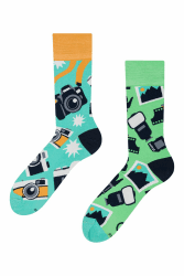 Dedoles Socken Unisex Damen Herren & Kinder Baumwolle viele lustige Designs Fussball Fahrrad Pferde Pflanzen Feuerwehr Geschenk links rechts verschieden 35-38 Fotograf Instagram Influencer