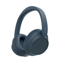 Sony WH-CH720N Kabelloser Bluetooth-Kopfhörer mit Noise Cancelling - bis zu 35 Stunden Akkulaufzeit und Schnellladefunktion - Blau Blau Single