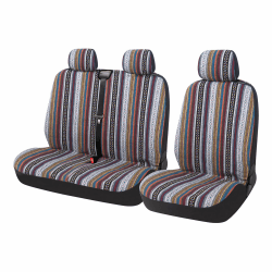 AUTOYOUTH Baja Bunte Decke Auto-Sitzbezüge Vordersitze im Ethnischen Stil Set Universal für Fahrersitz und Beifahrer LKW Zubehör Innenraum (2+1) Rosa