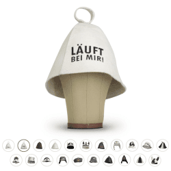 LoWell® Saunahut - Filzhut für Damen und Herren inkl. Sauna-Ratgeber - Ideales Sauna Zubehör für ein einzigartiges Wellness Erlebnis - Läuft bei mir! - Saunamütze Saunakappe