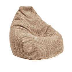Lumaland Gaming Sitzsack XXL aus Cord | Gaming Sessel für Erwachsene & Teenager | Komfortabler Bean Bag 135 x 100 cm [Beige] 135 X 100 Cm | Beige