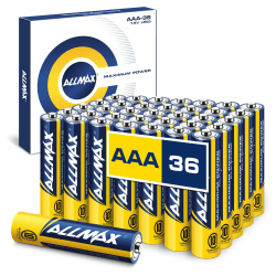 Allmax AAA Micro (LR03) Maximum Power Alkaline Triple A Batterien (36 Stück) - Ultra-Langlebigkeit, 10 Jahre Haltbarkeit, auslaufsicher, 1,5 V 36 Count (Pack of 1)