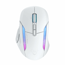 Turtle Beach Kone II Air – Kabellose, ergonomische RGB-Gaming-Maus, 350-Stunden-Akku, optischer 26K DPI Sensor, 21 programmierbare Funktionen, 4D-Free-Spin-Scroll-Rad, Weiß Weiß Wireless