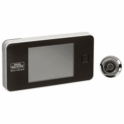 BURG-WÄCHTER Digitaler Türspion Door eGuard, Elektronischer Türspion mit Kamera und Monitor, Ohne Nachtsicht, Türstärke 38-110 mm, 3,2 Zoll Display, DG 8100, Schwarz