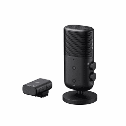 Sony ECM-S1, Streaming Mikrofon, Rauschunterdrückung, Echtzeit-Streaming, Kompakt & Vielseitig, Perfekt für Podcasts, Interviews, Gaming, Vlogs ECM-S1 Wireless