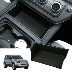 DIYUCAR Mittelkonsole Aufbewahrungsbox für LR Defender 90 110 2020 2021 Mittelkonsole ABS Schwarz (Mittelkonsole) Mittelkonsole schwarz