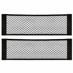 Einesin Kofferraum Netztasche 2 Stück Auto Gepäcknetz 80 x 25cm, Universal Kofferraumnetz Schutznetz Elastisch Kofferraum Aufbewahrung Netz Mit Klettverschluss für Auto/SUV 80x25cm