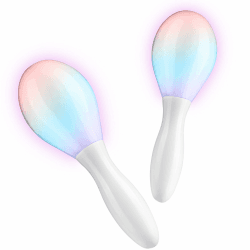 KreativeKraft leuchtende Maracas, LED Sensorik Spielzeug für Kinder oder Festival & Party Zubehör