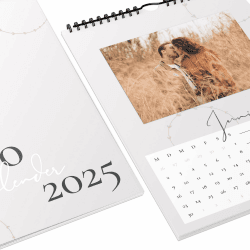 Fotokalender 2025 zum selbstgestalten (Bastelkalender 2025 im A4 Format) - DIY Kalender zum selber gestalten von Januar bis Dezember mit Ferienübersicht - Ideal als Geschenk - Einfarbig EINFARBIG 2025