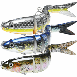 TRUSCEND Kunstköder Hecht, Fisch Köder für Zander Barsch Forellen Wobbler Swimbait, Angelköder Fische Angeln Set, Süßwasser Salzwasser Angelzubehör, Angeln Geschenk für Männer A-13.7CM-20G