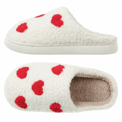 Solutra Hausschuhe Damen Plüsch Winter, Warme Pantoffeln Herren Slippers Damen, Flauschige weiche rutschfeste hauspantoffeln damen 39/40 EU Kleine Liebe