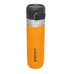 Stanley Quick Flip Trinkflasche Edelstahl - Hält 7+ Stunden Kalt - Wasserflasche BPA-Frei - Spülmaschinenfest - Druckverschlussdeckel - Thermosflasche Auslaufsicher 710 ml Saffron