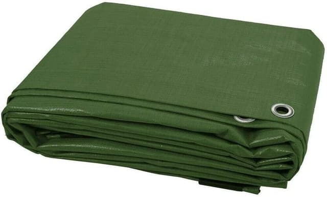 Abio Abdeckplane 3x4m Grün 90g/m² Wasserdicht Plane mit Ösen Tarp Abdeckplane Gewebeplane Schutzplane Zeltplane Bauplane Garten Holz Gartenmöbel Camping Grün 90g/m² 3x4m