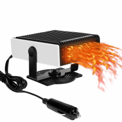 Skibiles Auto Heizung, 12V 150W Auto Heizlüfter, 2 in 1 Heizung & Ventilator, Windschutzscheiben Defroster Demister, Einstecken in Zigarettenanzünder Autoheizung Entfroster Zusatzheizung Wei?