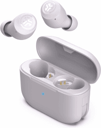 JLab Go Air Pop In Ear Kopfhörer kabellos Bluetooth, True Wireless Kopfhörer, 32+ Std Headphones, kabellose Ohrhörer, Earbuds mit Mikrofon, USB Ladebox, Dual Connect, EQ3 Sound, Weiß POP Weiß