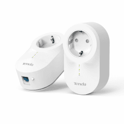 Tenda PH6 Powerline Adapter KIT, AV1000 Gigabit WLAN Steckdose Internet (2 Pack, 1000 MBit/s, Homeplug AV2, Energiesparmodus, Plug & Play, ideal für Kamera, IPTV, Xbox) weiß
