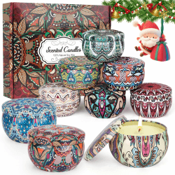 Duftkerzen Geschenkset für Frauen, Weihnachtsgeschenke für Frauen: 9 Stück Aromatherapie Kerzen mit Sojawachs Duftkerze Set, Kleine Geschenkset für Geburtstag, Muttertag, Weihnachten, Valentinstag 9 Stück Duftkerzen